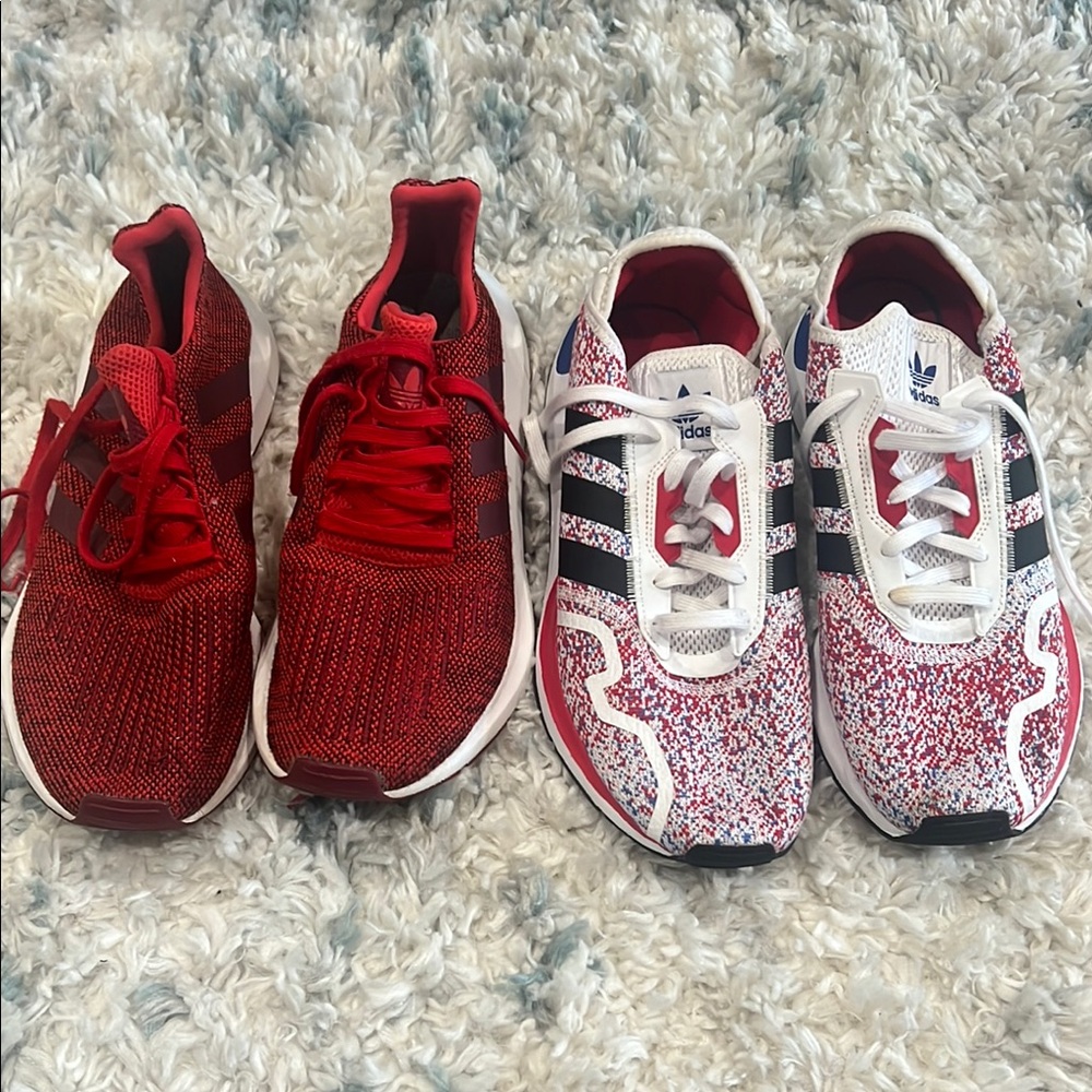 Men’s Red and White Sneakers 2 pair; price of 1
